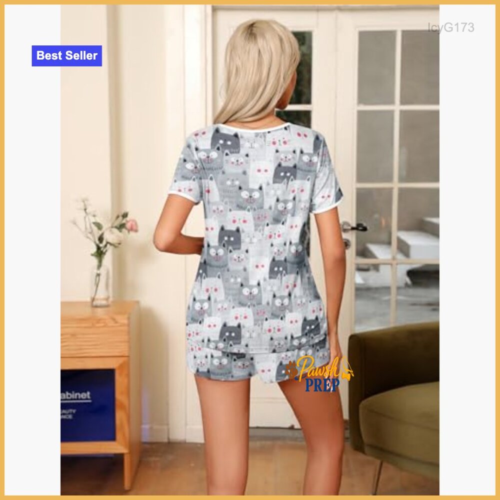 Soft Polyester Pajama Set Medium Drawstring Short… - image 4